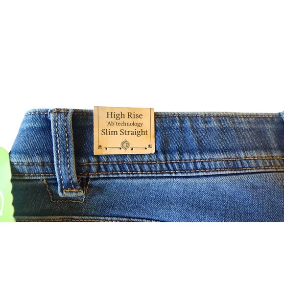 Democracy Womens 12 High Rise Slim Straight  Jeans W/Ab Technology Curv Equality - Picture 8 of 15
